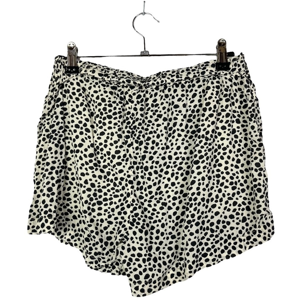 Aerie Ivory & Black Dalmatian Dot Soft Shorts S
